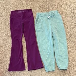 All in Motion Kids Leggings - Purple and Light Green Old Navy Sweatpants